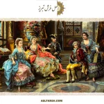 تابلو فرش دستباف مراسم خواستگاری