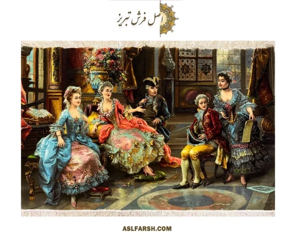 تابلو فرش دستباف مراسم خواستگاری