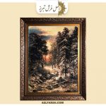 تابلو فرش دستباف منظره غروب