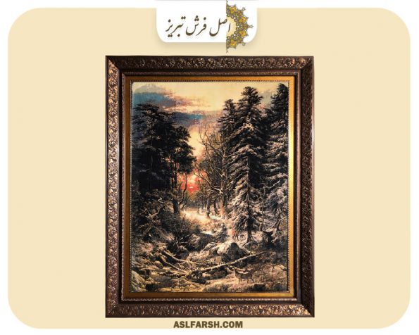 تابلو فرش دستباف منظره غروب