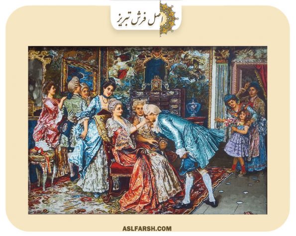 تابلو فرش دستباف دستبوس