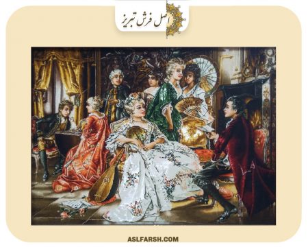 تابلو فرش دستباف مهمانی شبانه