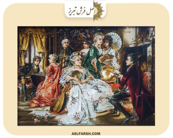 تابلو فرش دستباف مهمانی شبانه
