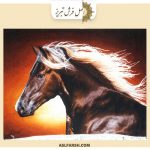 تابلو فرش دستباف اسب کمند
