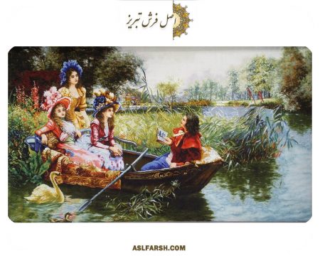 تابلو فرش دستباف قایق عشق