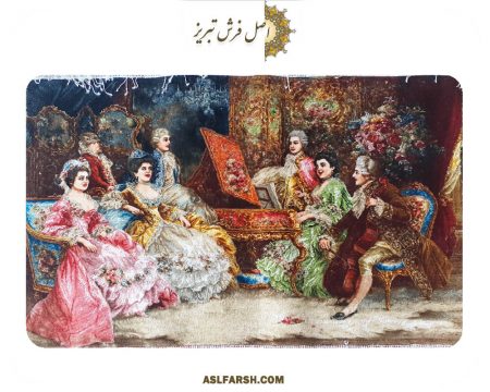 تابلو فرش دستباف کلاس پیانو