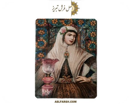 تابلو فرش دختر قاجار