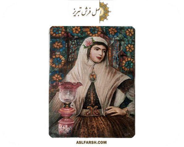 تابلو فرش دختر قاجار