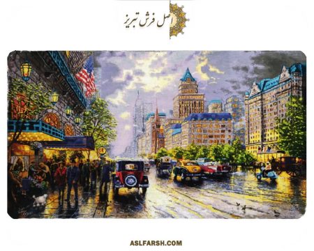 تابلو فرش دستباف خیابان نیویورک کد 1-16