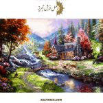 تابلو فرش دستباف کلبه توماس