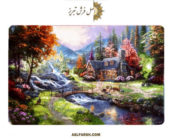 تابلو فرش دستباف کلبه توماس