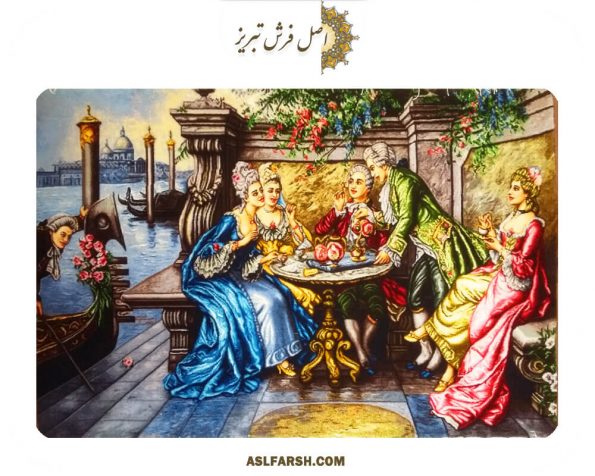 تابلو فرش دستباف صبحانه ونیز