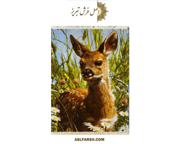 تابلو فرش دستباف آهو