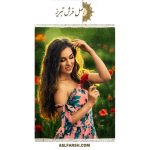 تابلو فرش دستباف دختر و گل