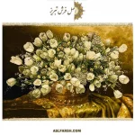 تابلو فرش دستباف گل لاله سبدی