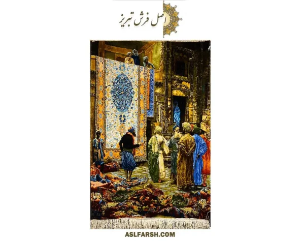 تابلو فرش دستباف بازار قاهره (طولی)
