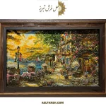 تابلو فرش دستباف ساحل فرانسه (کافه ریوریا)