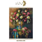 تابلو فرش دستباف گل گلدان سلطان